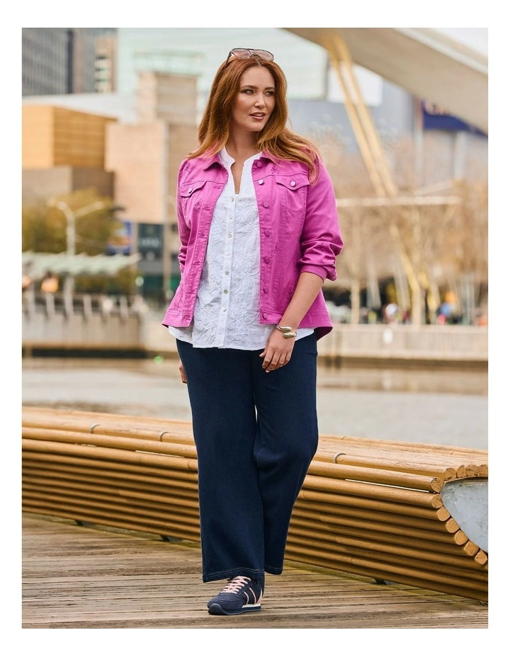 Lyocell Stretch Embroidery Jacket Wild Orchid image 7