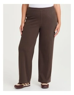 The Travel Wide Leg Jean Dark Cocoa
