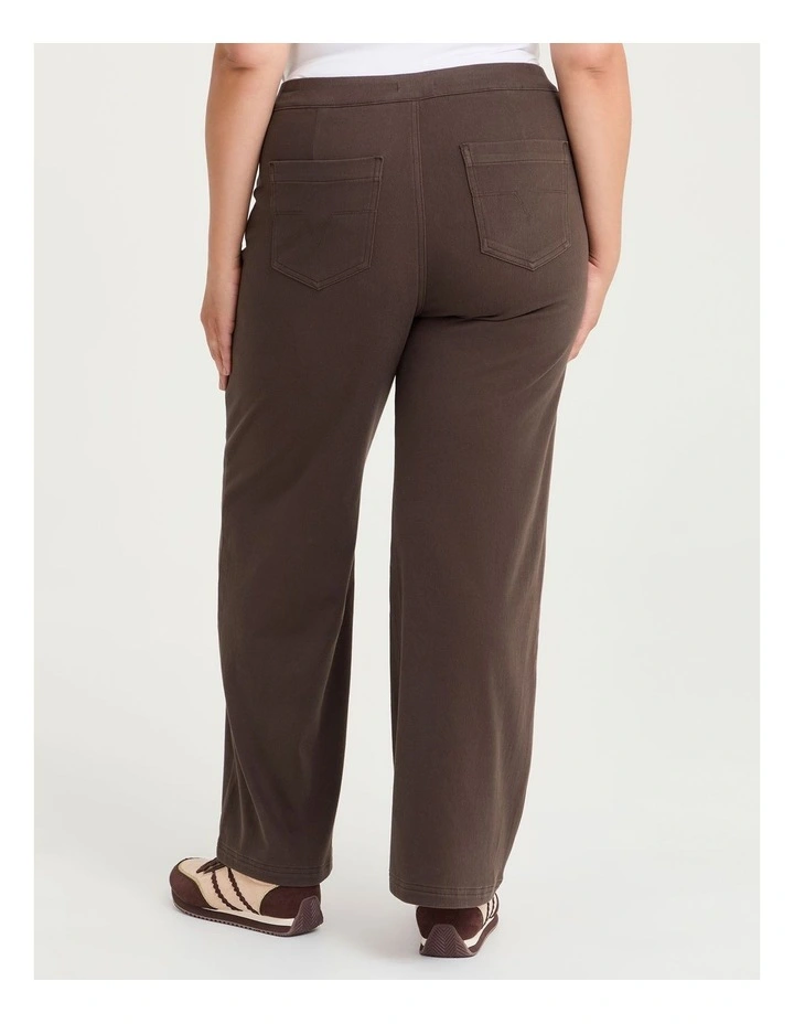 The Travel Wide Leg Jean Dark Cocoa image 2