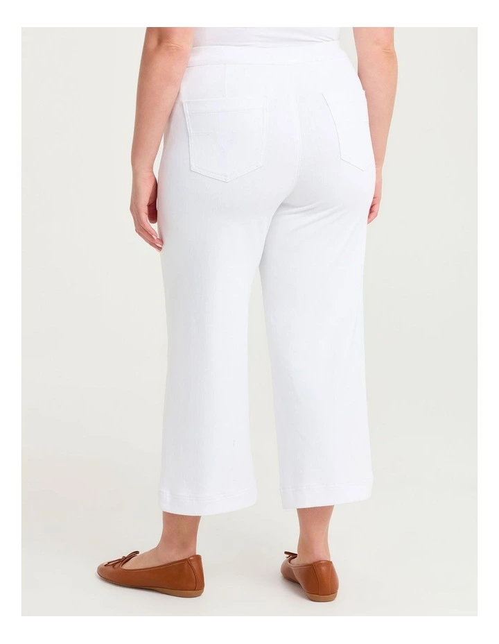 The Travel Wide Leg Crop Jean White image 2