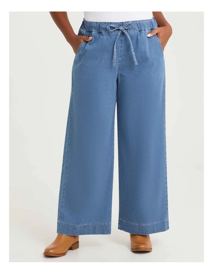 Super Stretch Wide Leg Jean Vintage Blue image 1