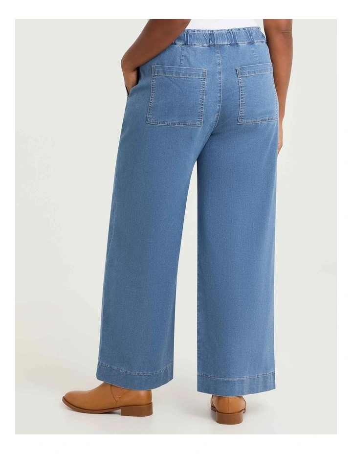Super Stretch Wide Leg Jean Vintage Blue image 2