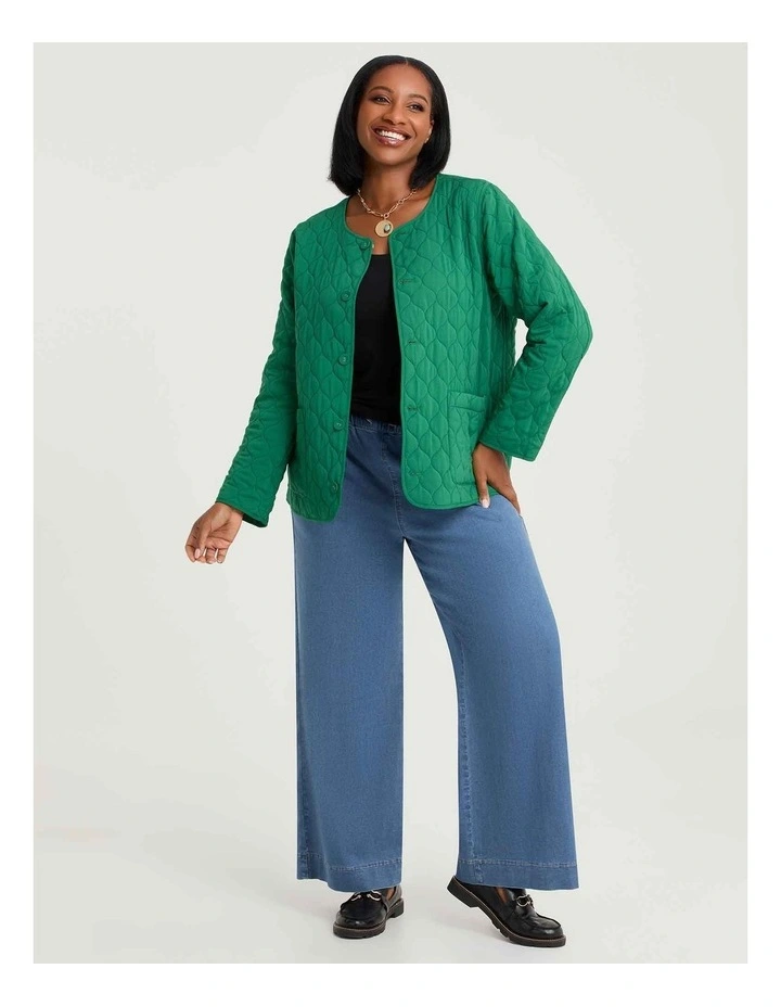 Super Stretch Wide Leg Jean Vintage Blue image 4