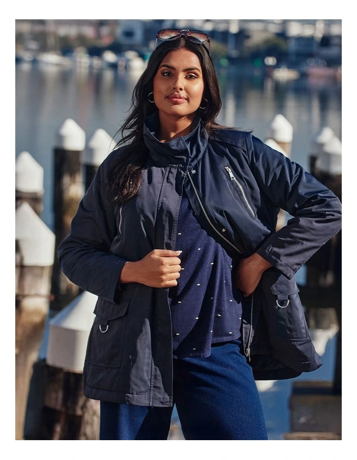 Spot V-neck Jumper Navy image 5