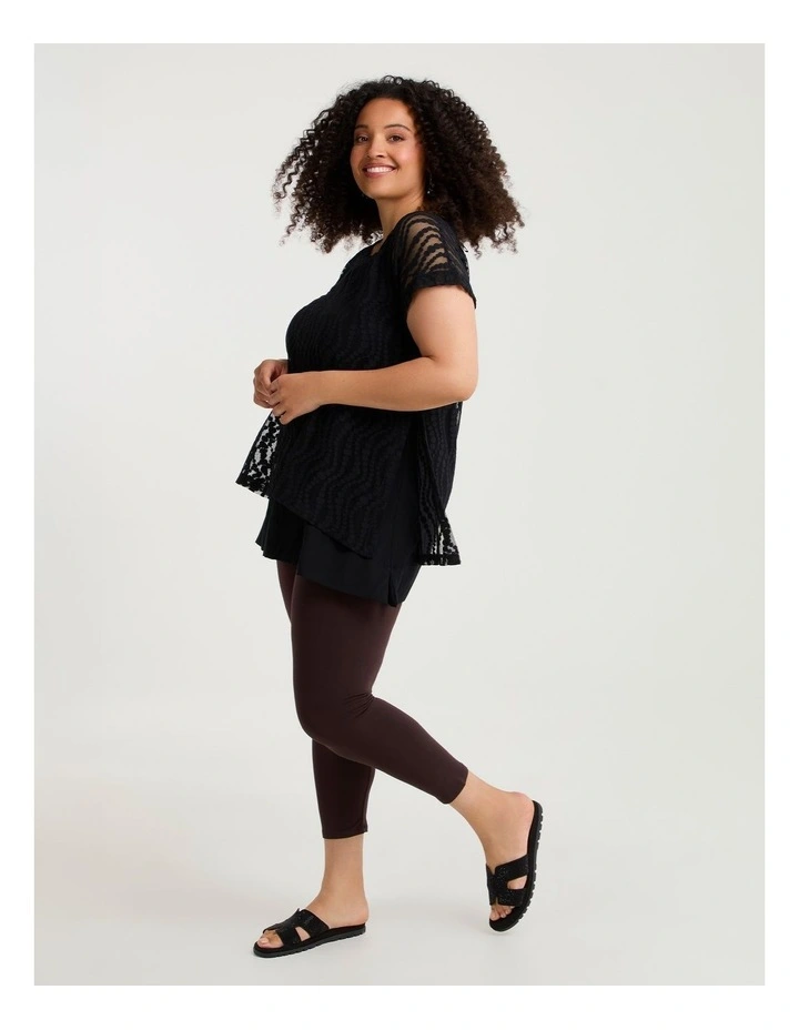 Bamboo Breezy 7/8 Legging Chocolate Plum image 3