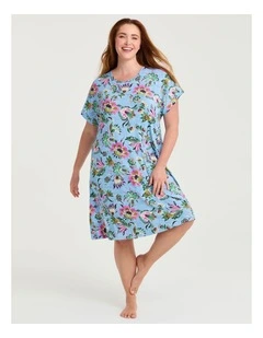 Bamboo Petals Spliced Nightie Print