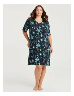 Ettavee Palm Nightie Print