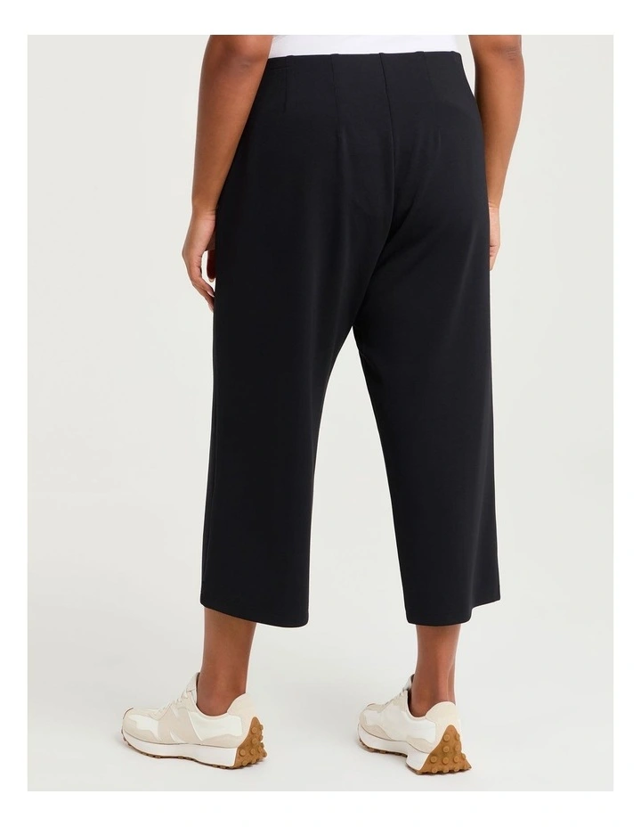 Luxe Touch Crop Trackpant Black image 2