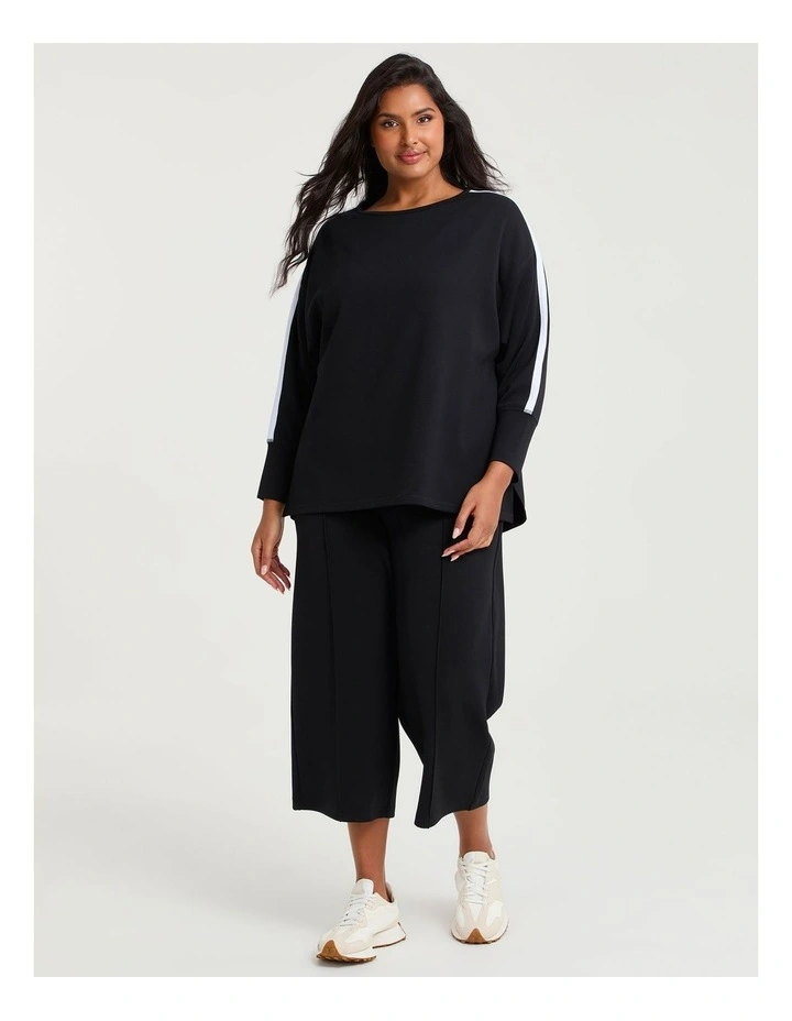 Luxe Touch Crop Trackpant Black image 4