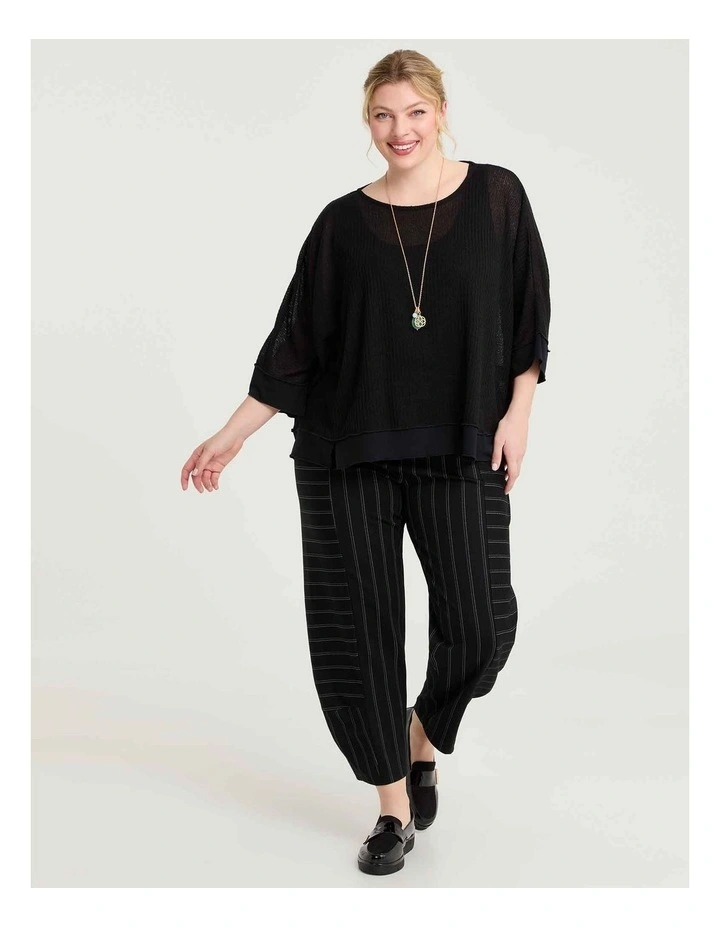 Ponte Pinstripe Lantern Pant Stripe image 3