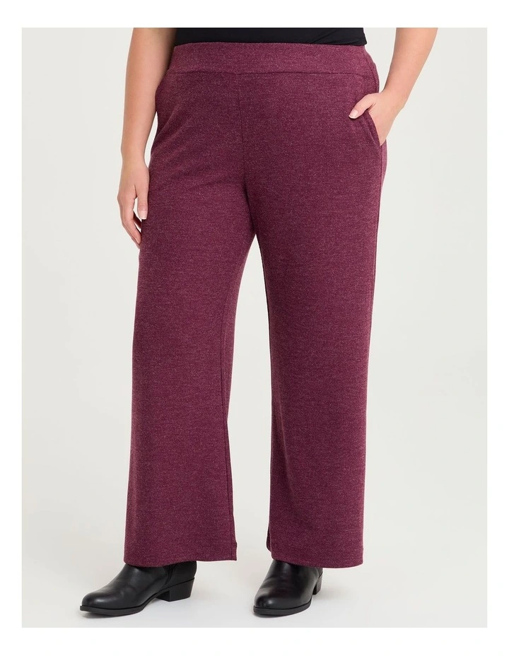 Lola Melange Knit Pant Berry image 1