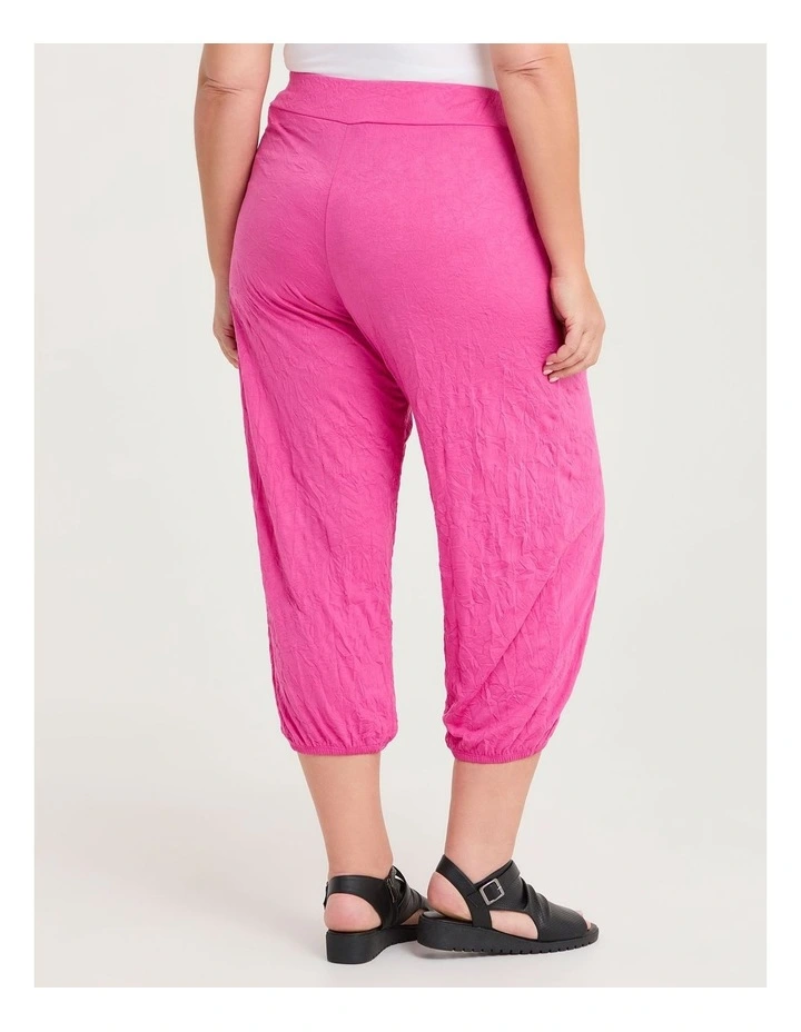 Crush Tuck Lantern Crop Pant Fiji Pink image 2