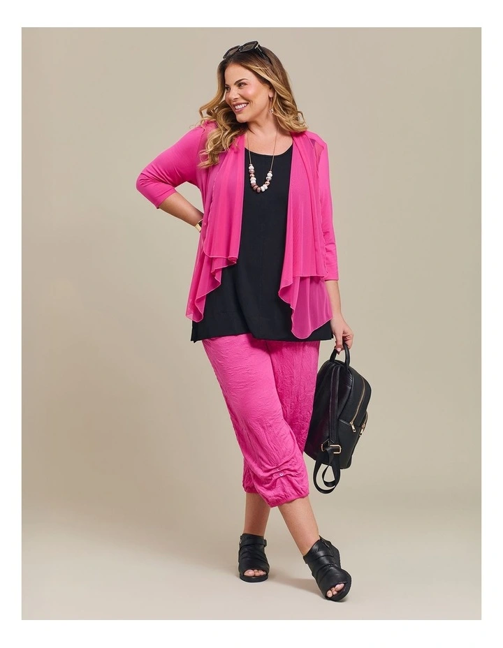 Crush Tuck Lantern Crop Pant Fiji Pink image 4
