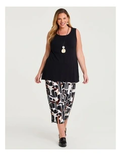 Natural Ella Abstract Crop Pant Print