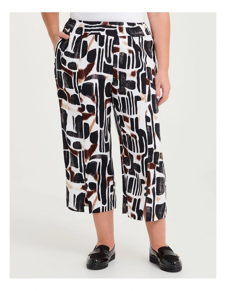 Natural Ella Abstract Crop Pant Print image 3