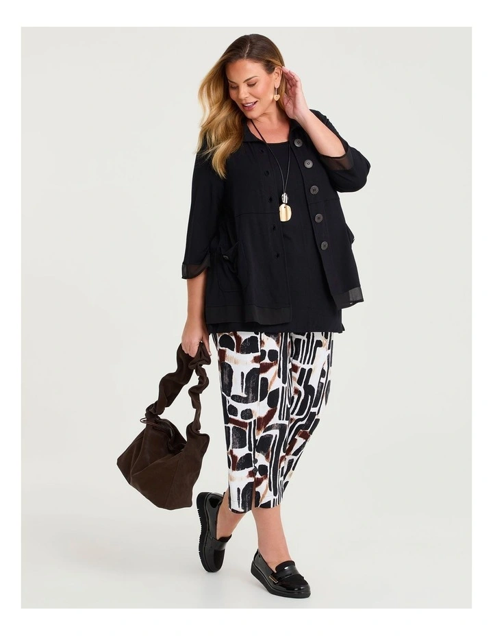 Natural Ella Abstract Crop Pant Print image 4
