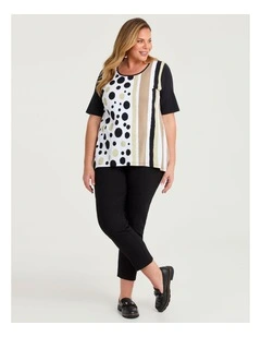 Natural Eloise Texture Pant Black