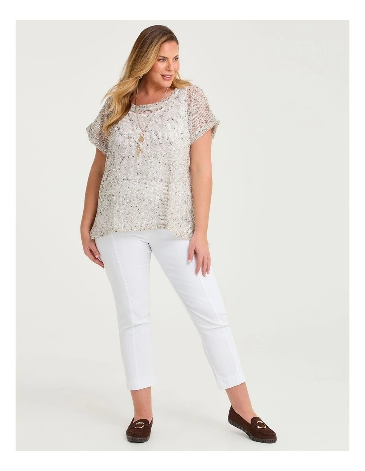 Natural Eloise Texture Pant White image 1