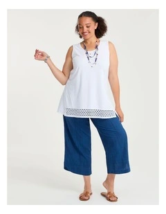 Natural Stella Wide Leg Pant Blissful in Blue