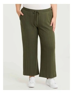 Cozy Rib Wide Leg Pant Willow Green