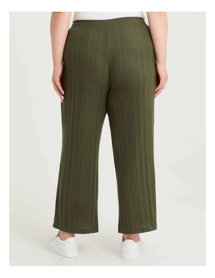 Cozy Rib Wide Leg Pant Willow Green image 2