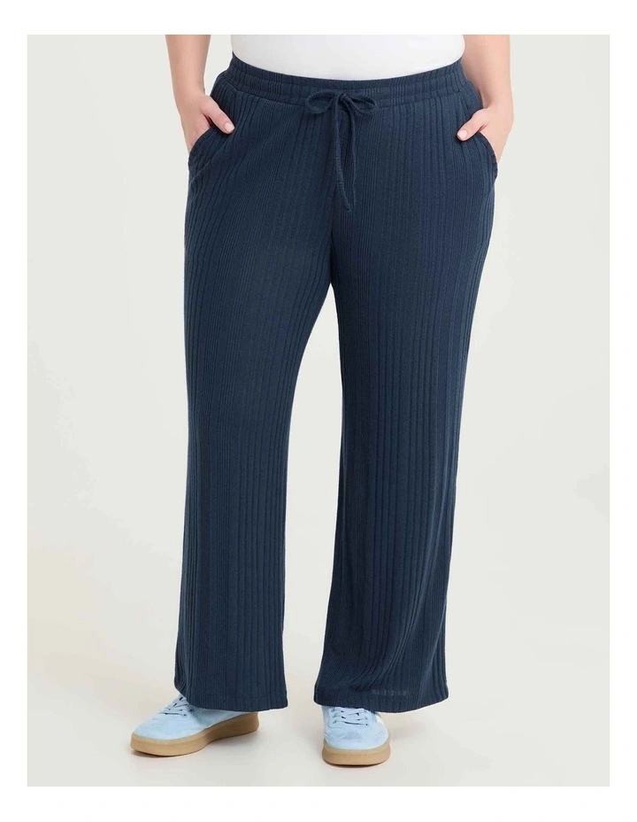 Cozy Rib Wide Leg Pant Denim image 1