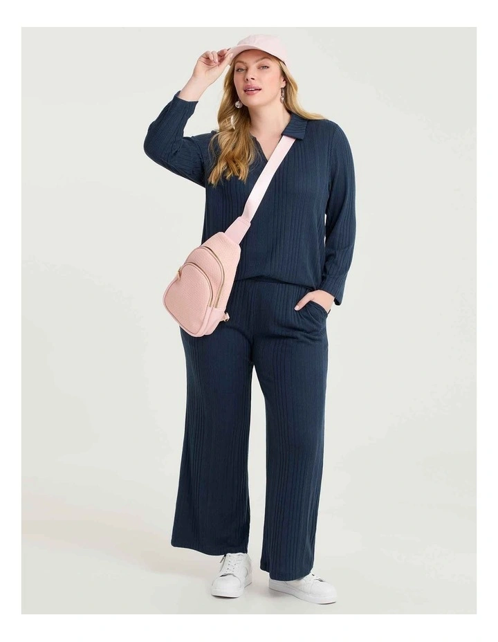 Cozy Rib Wide Leg Pant Denim image 4