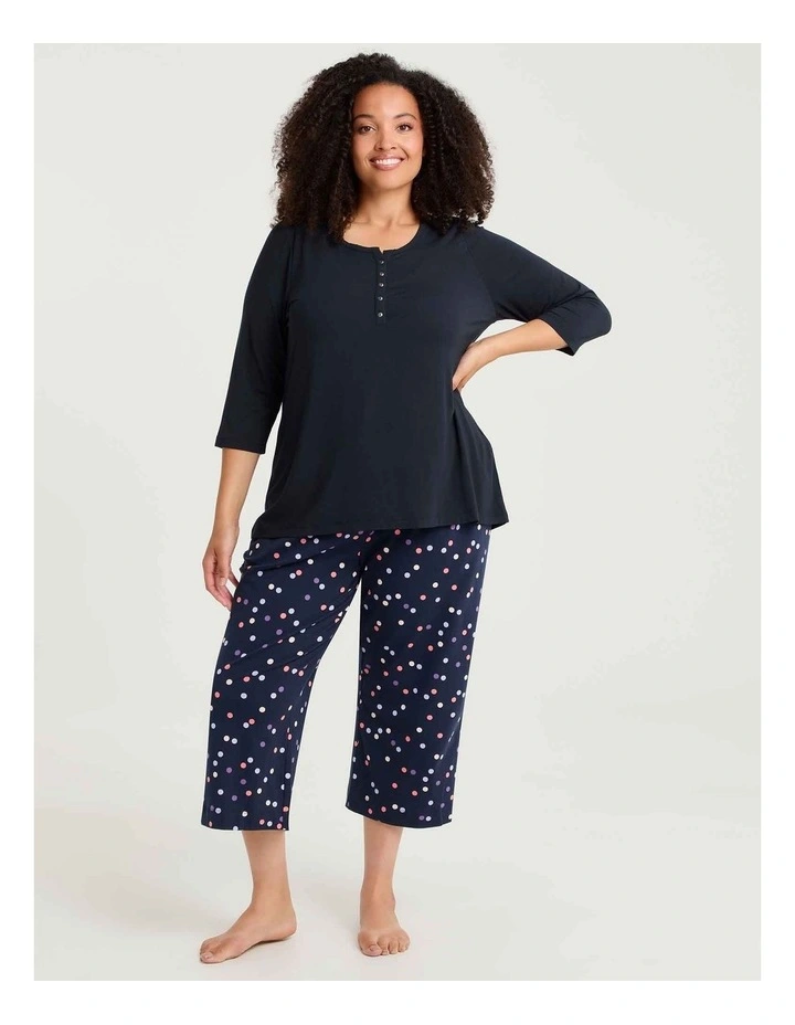 Modal Soft Touch Pyjama Top Navy image 3