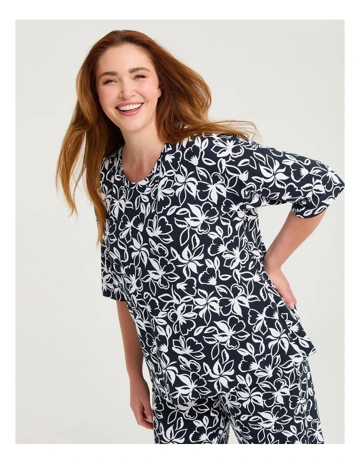 Australian Cotton Dahlia Pyjama Top Print image 1