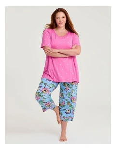 Bamboo Petals Pyjama 3/4 Pant Print