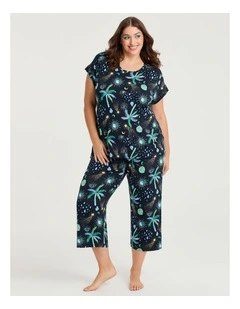 Ettavee Palm Pyjama Top Print