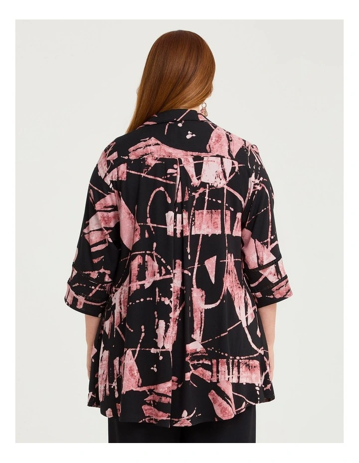 Colour Focus Natural Shirt Dusty Pink Print image 2