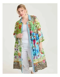 Natural Astrid Shirt Dress Print