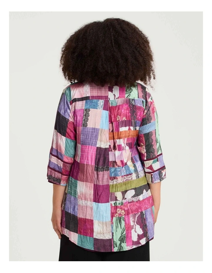 Berry Bliss Natural Spliced Shirt Print image 2