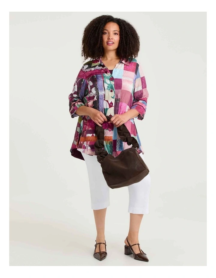 Berry Bliss Natural Spliced Shirt Print image 4