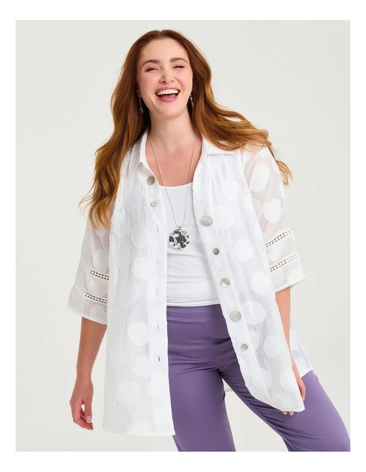Shell Jacquard Natural Shirt White image 3