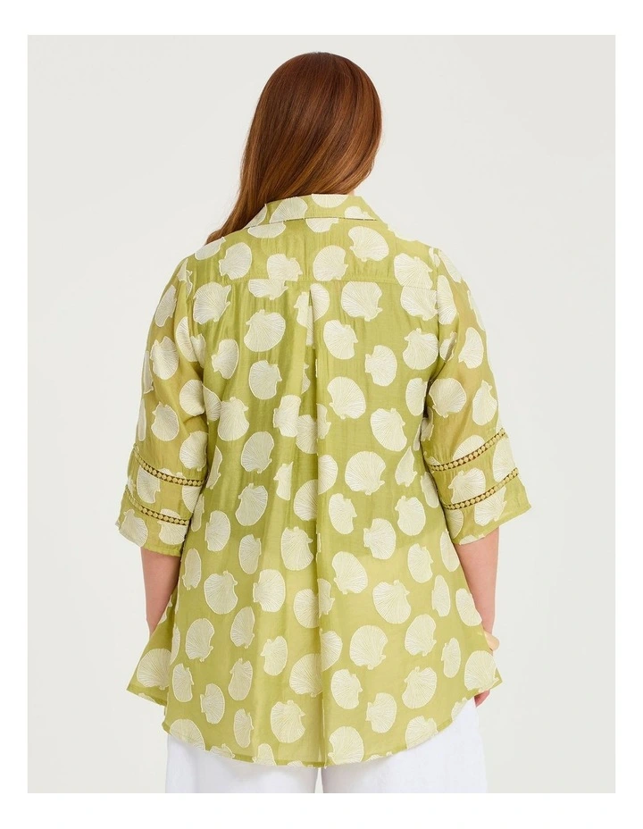 Shell Jacquard Natural Shirt Chartreuse image 2
