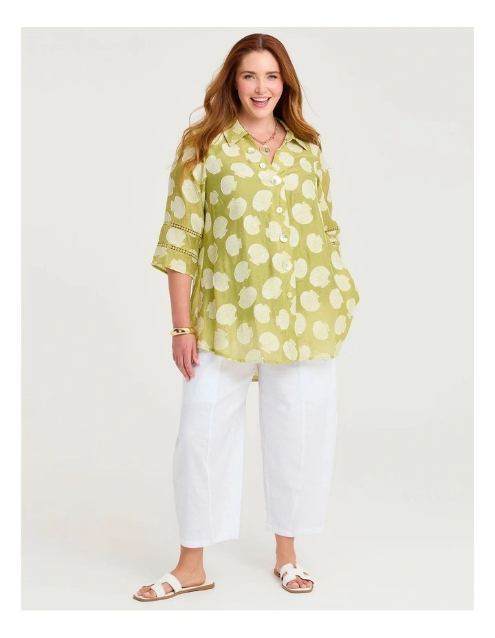 Shell Jacquard Natural Shirt Chartreuse image 4