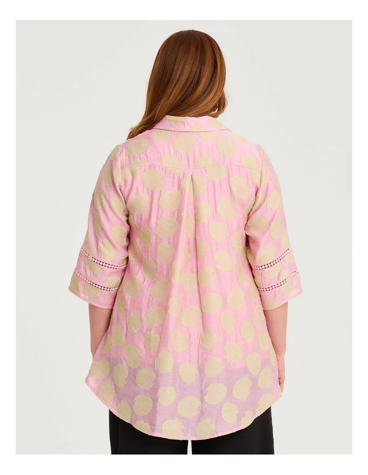 Shell Jacquard Natural Shirt Soft Pink image 2