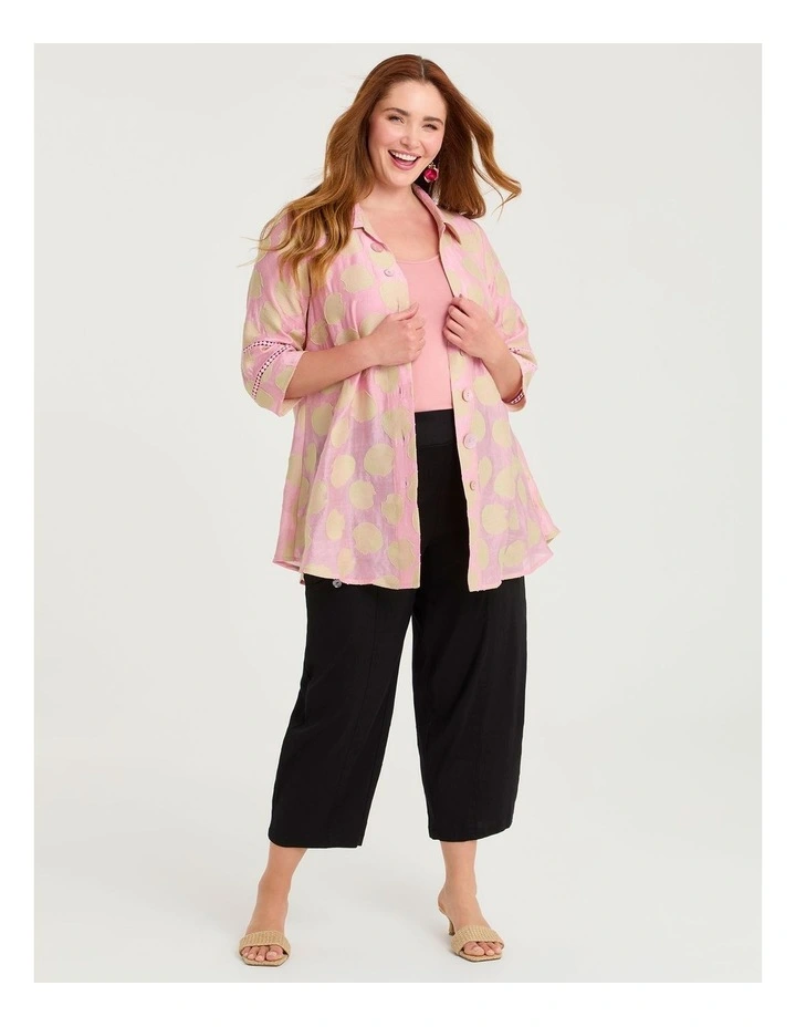Shell Jacquard Natural Shirt Soft Pink image 3