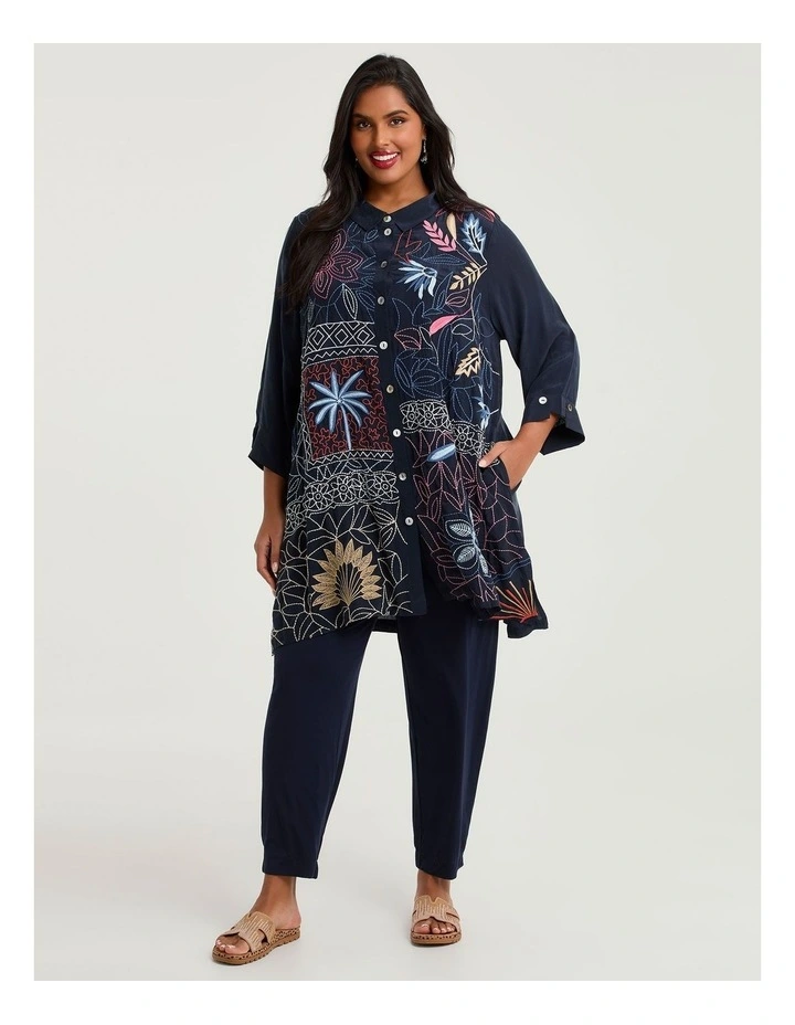 Indigo Tapestry Natural Shirt Dark Indigo/multi image 4