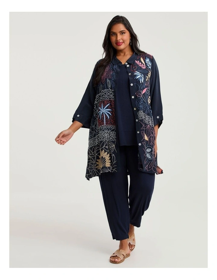 Indigo Tapestry Natural Shirt Dark Indigo/multi image 5