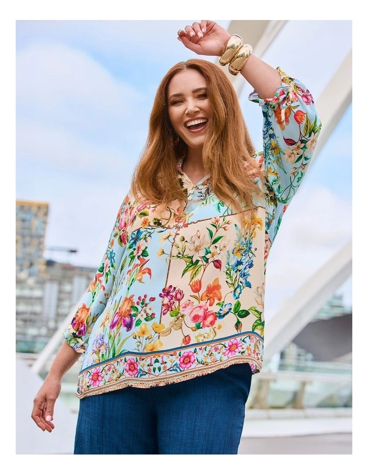 Natural Mila Patchwork Shirt Print image 4