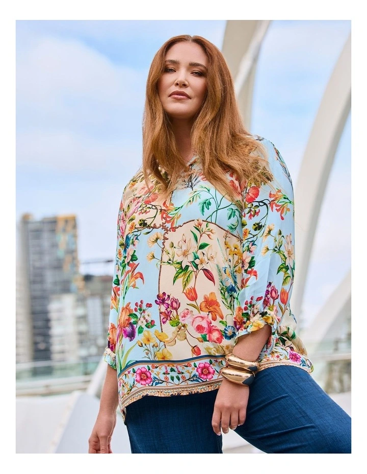 Natural Mila Patchwork Shirt Print image 5