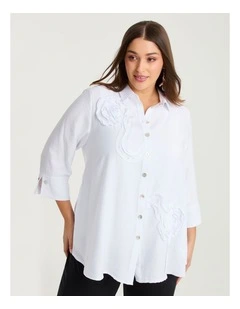 Ribbon Cornelli Natural Shirt White