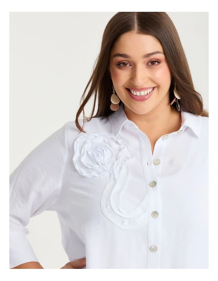 Ribbon Cornelli Natural Shirt White image 3