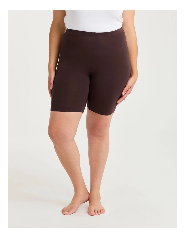 Bamboo Anti Chafe Crop Short Chocolate Plum image 1