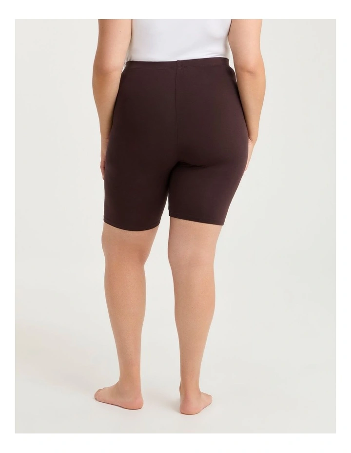 Bamboo Anti Chafe Crop Short Chocolate Plum image 2