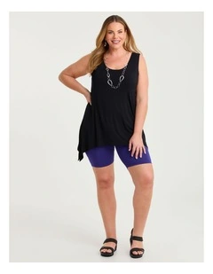 Bamboo Anti Chafe Crop Short Acai Purple
