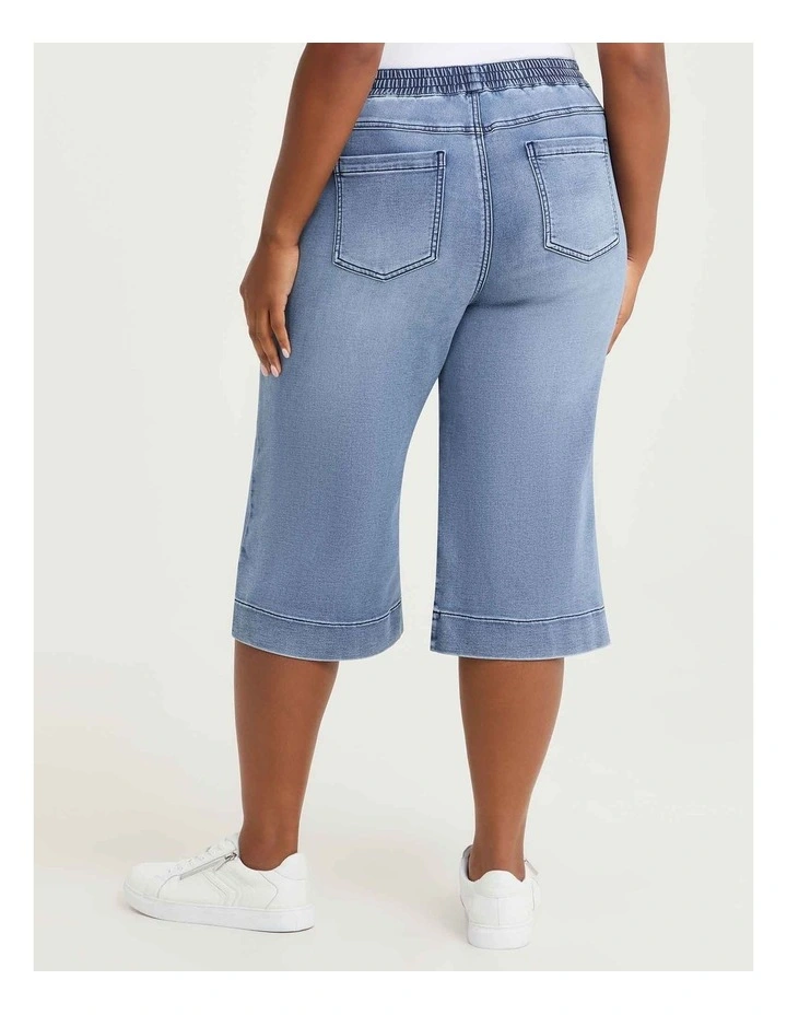 Cotton Blend Bermuda Short Eden Blue Denim image 2